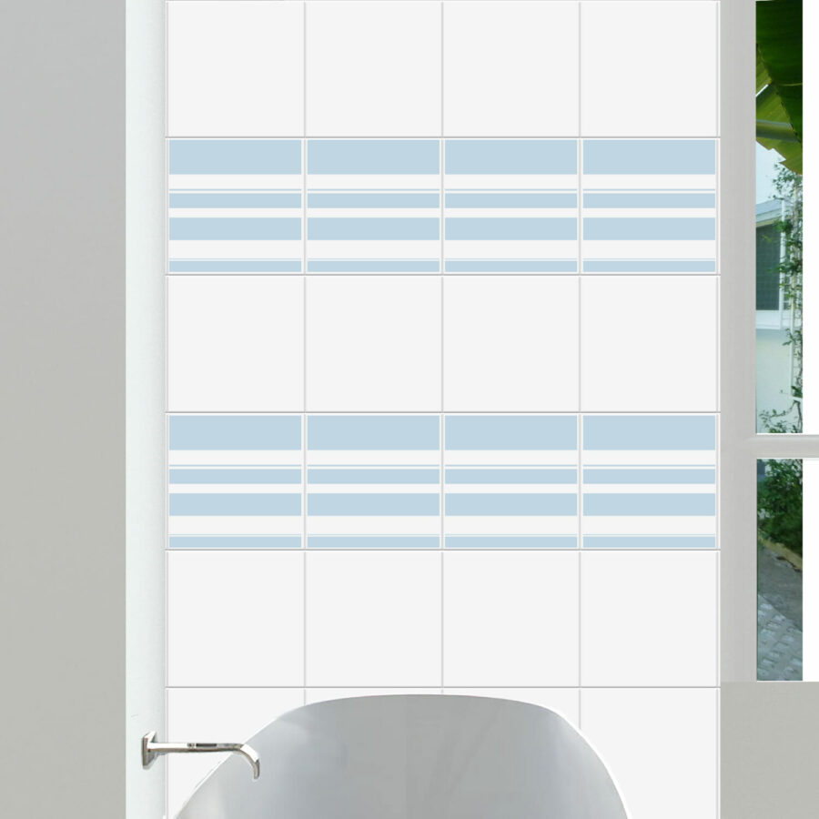 Simple Stripe Glacial Tile Decals