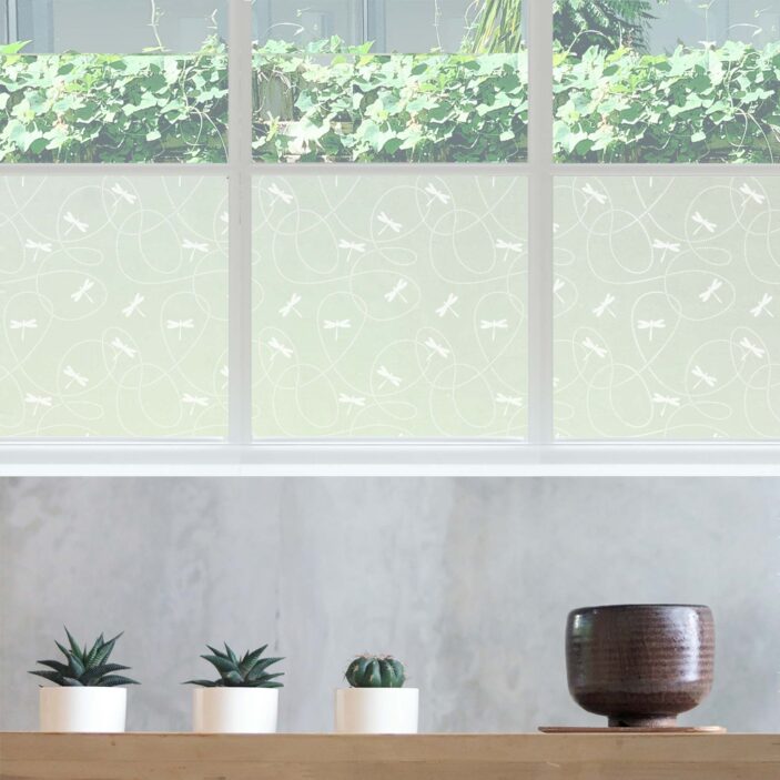 Dragonflies wh Privacy Window Film