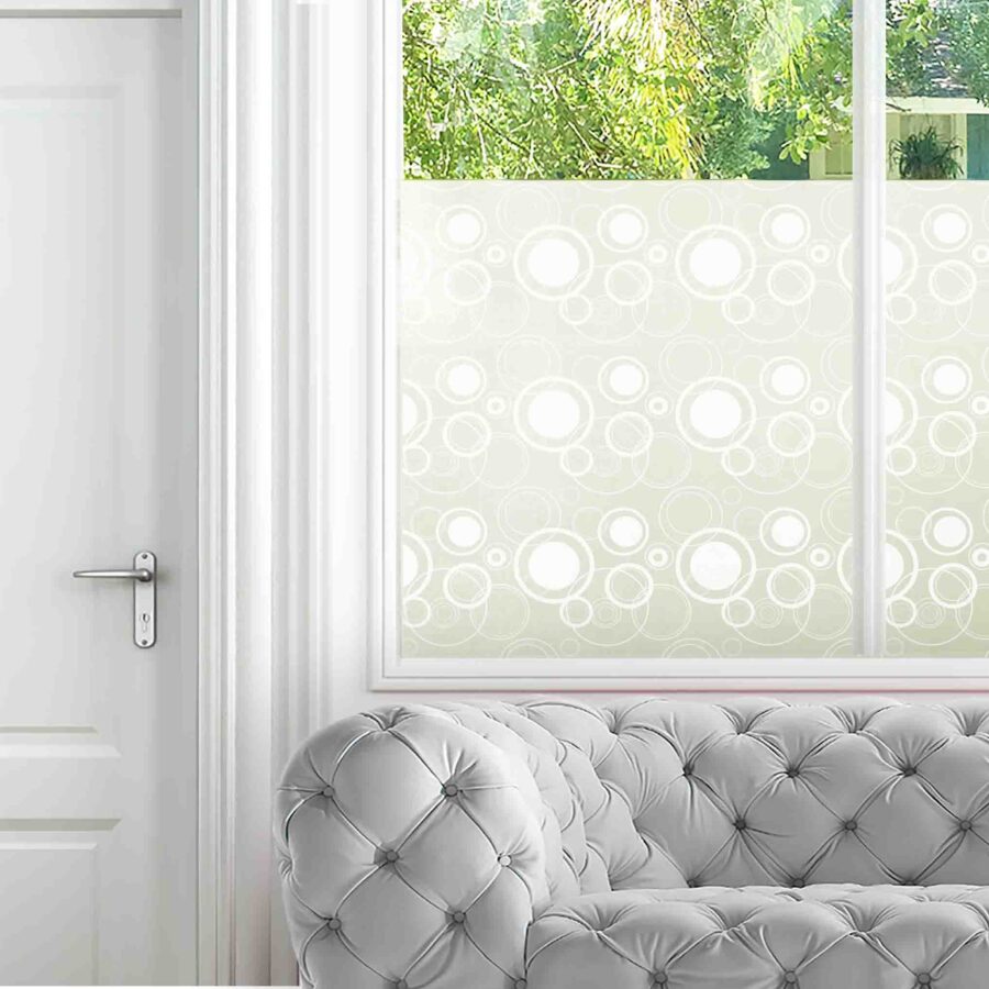 Retro Cir wh Privacy Window Film