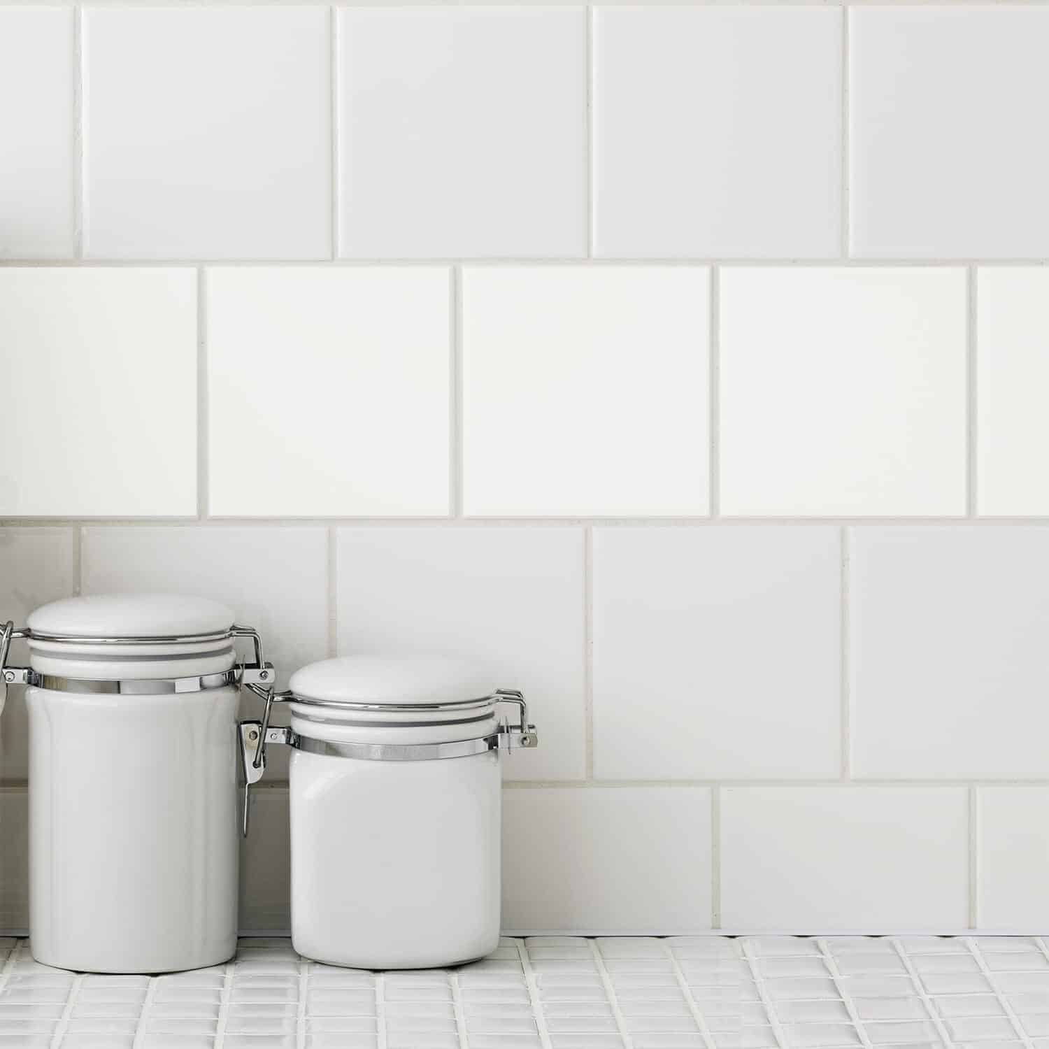 White Herringbone Backsplash Decals Subway Tile Peel and Stick Vinyl Self  Adhesive Kitchen Wall Decals SKU:RT45 