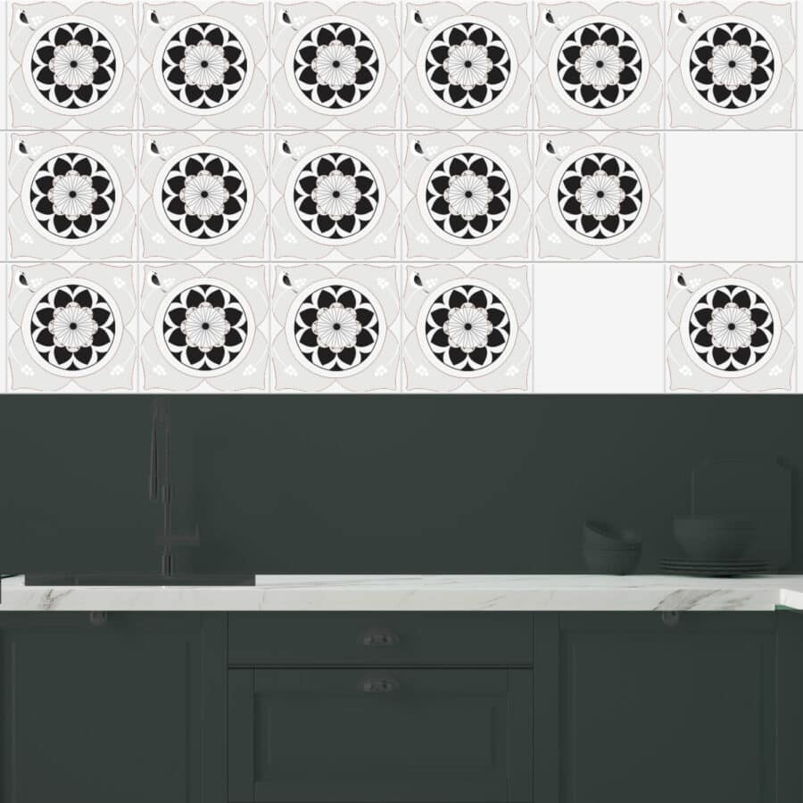 White Bembridge Tile Decals