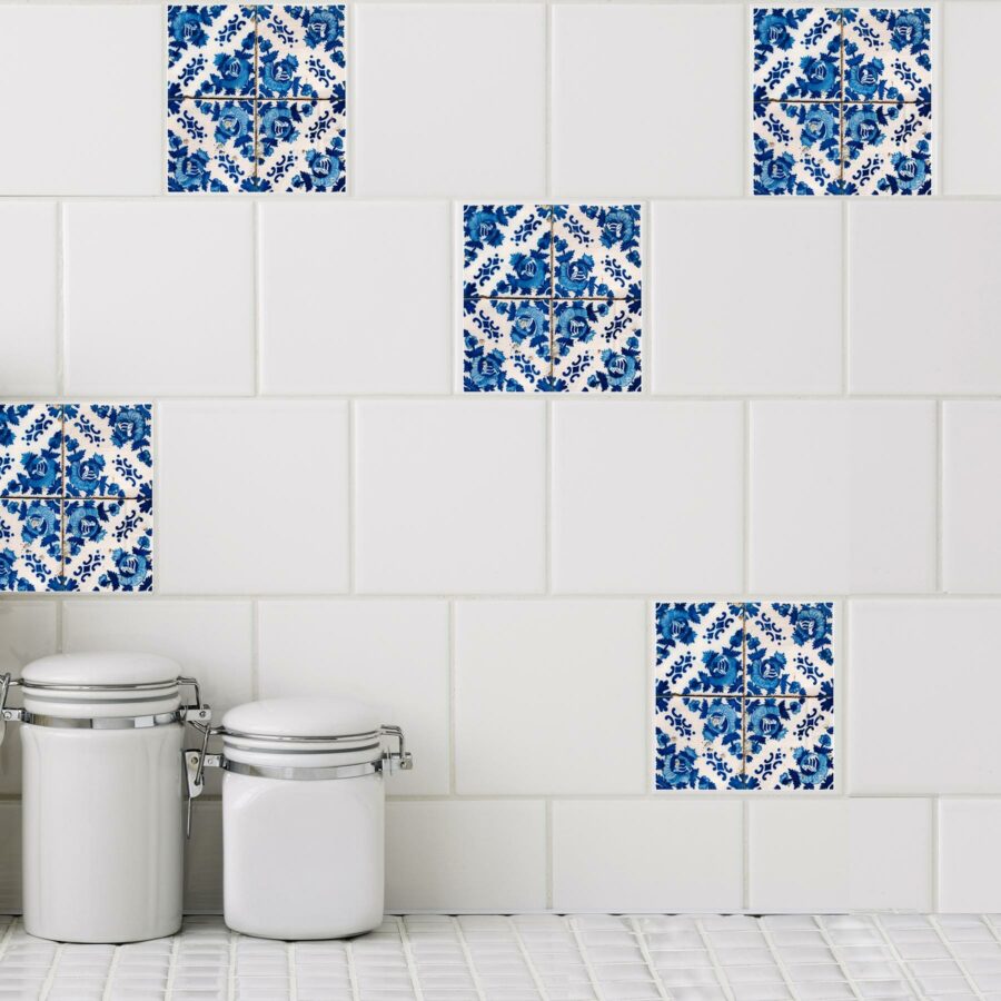 Azul 9 Mosaic Tile Decals