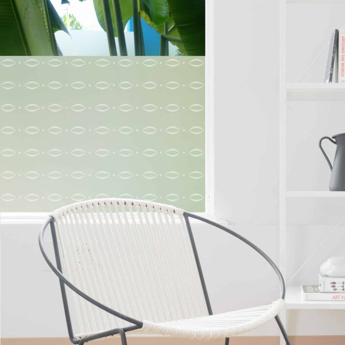 Privacy window film provides simple and effective beauty.